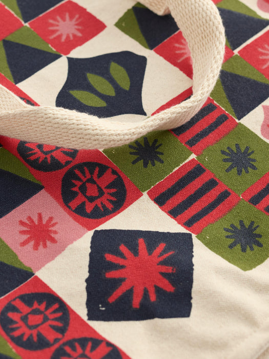 Seasalt Foldaway Canvas Shopper In Advent Baubles Mix