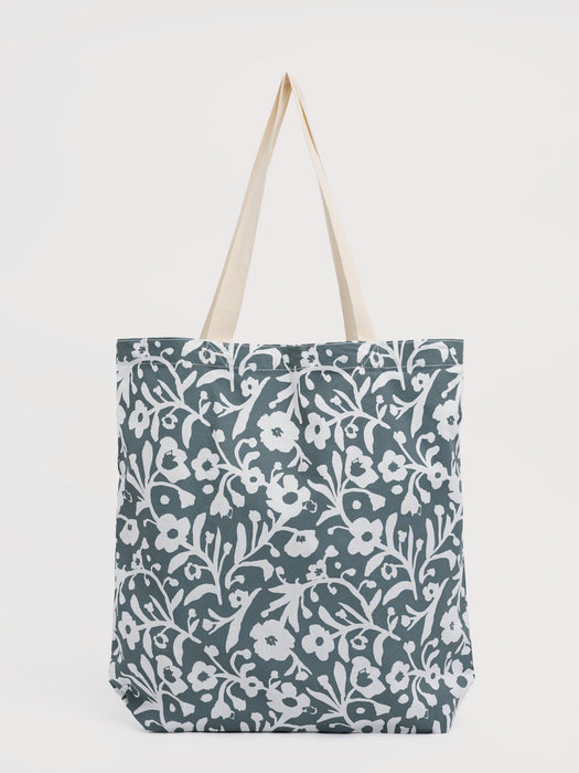 Seasalt Foldaway Canvas Shopper In Blotted Anemone Lichen