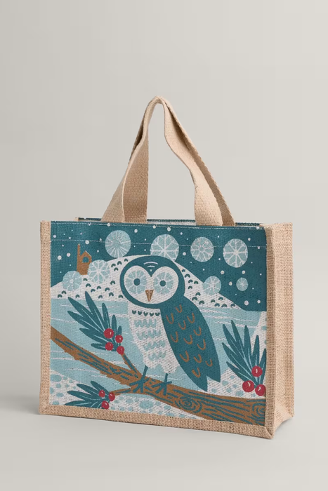 Seasalt Cute Jute Bag In Night Owl Dark Jade