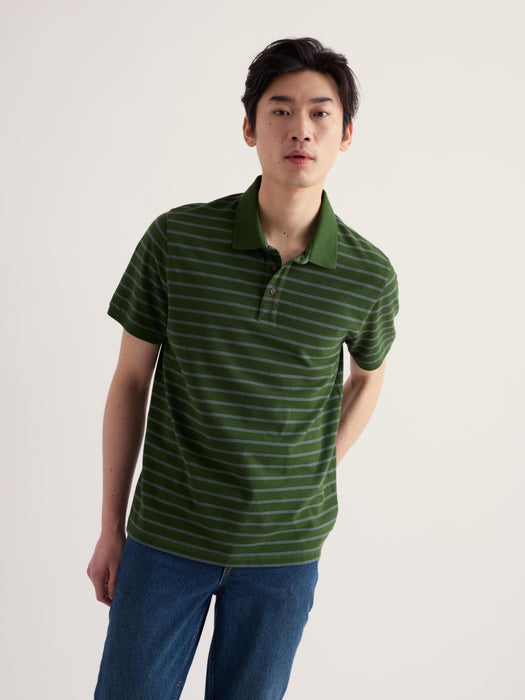 Seasalt Men's Balefire Stripe Polo In Upsurge Dark Willow