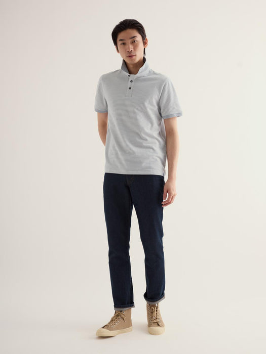 Seasalt Men's Balefire Stripe Polo In Woad Quarry