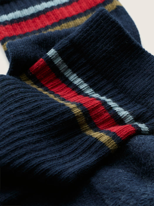 Seasalt Men's Cushioned Crew Socks In Dunmere Maritime Twist