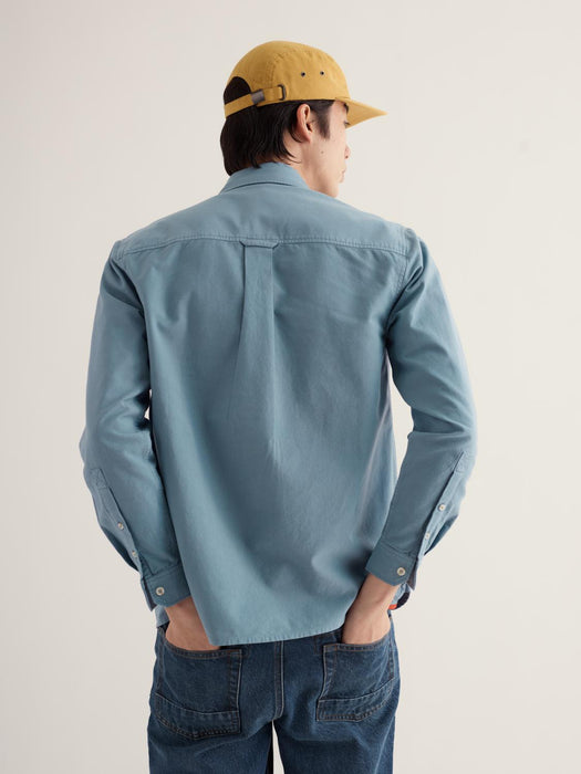 Seasalt Men's Jenken Striped Oxford Shirt In Blue Slate