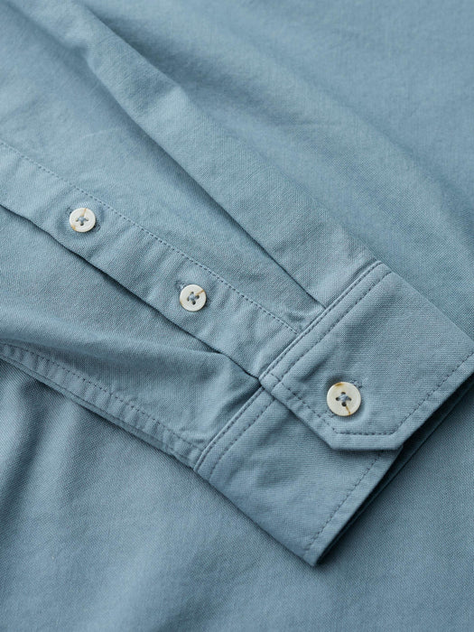 Seasalt Men's Jenken Striped Oxford Shirt In Blue Slate