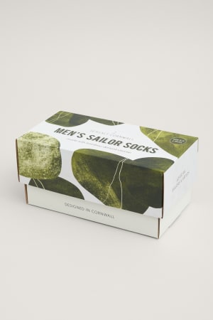 Seasalt Men's Sailor Socks In Carn Mix Set Of 4 Gift Box