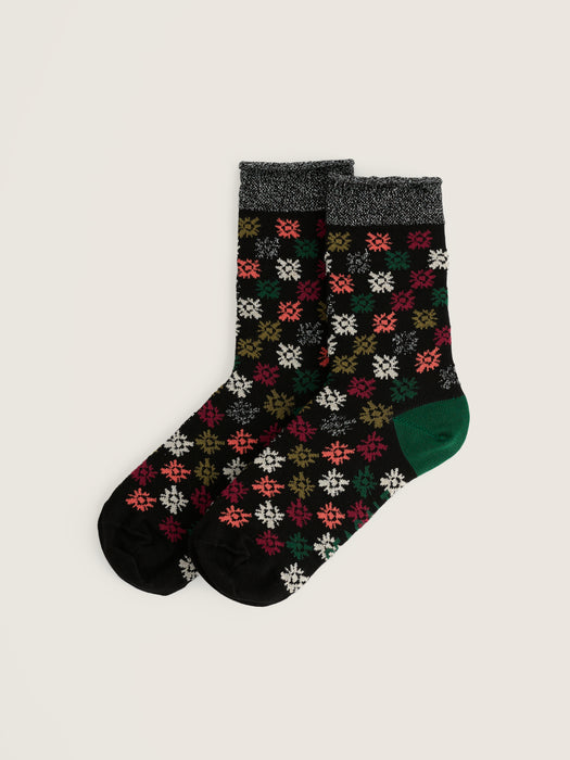 Seasalt Men's Snowy Scenes Socks In Bauble Stamp Loch