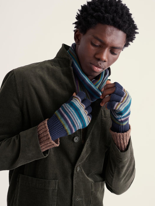 Seasalt Men's Trenale Fingerless Gloves In Sown Squall