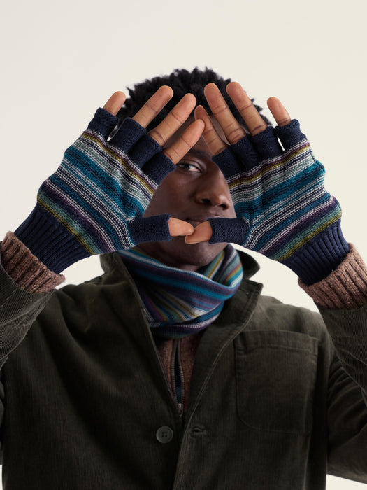 Seasalt Men's Trenale Fingerless Gloves In Sown Squall