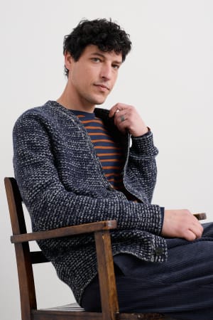 Seasalt Men's Tresawls Cardigan In Maritime