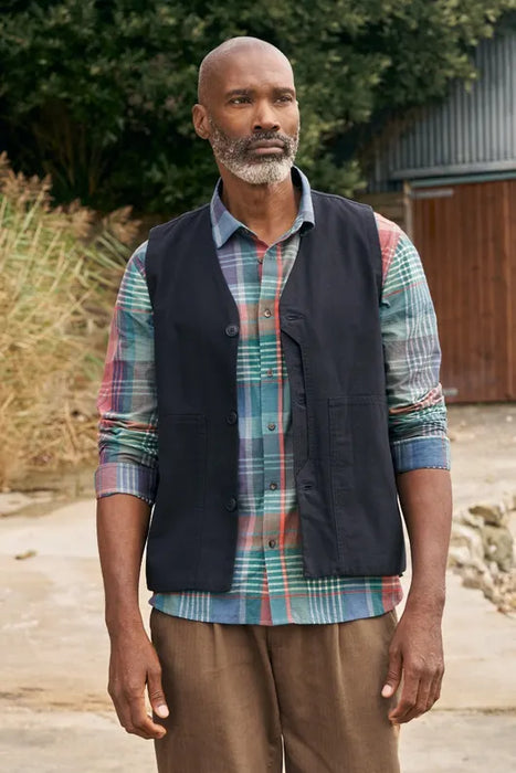 Seasalt Men's Gladsome Mallow Banyan Checked Cotton Shirt — Maple