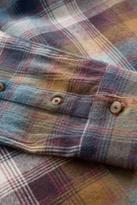 Seasalt Men's Fathomer Checked Shirt In Root Cellar Waxed Canvas