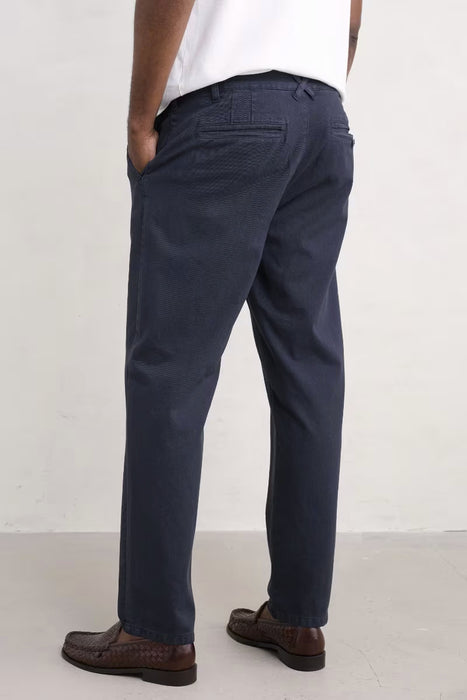 Seasalt Men's Men's Countryman Twill Tapered Trousers In Squid Ink