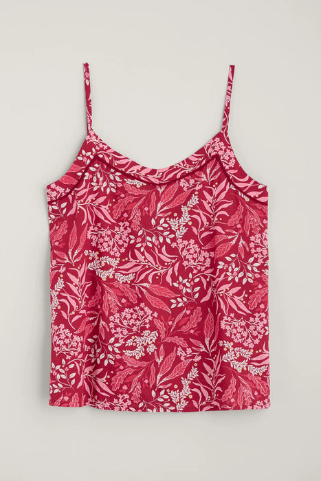 Seasalt Women's Moonflower Vest Top Pyjama Set - Riverbed Floral Mainsail