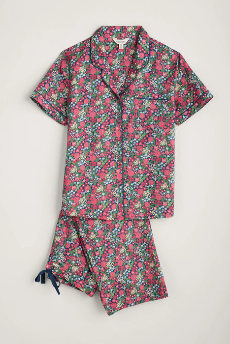Seasalt Women's Nesting Bird Short Sleeve Pyjamas - Companion Border Seathrift