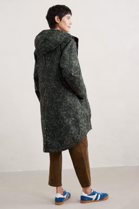 Seasalt Women s Plant Hunter Waterproof Parka Coat In Fig Tree Lino Hi Maple Gifts