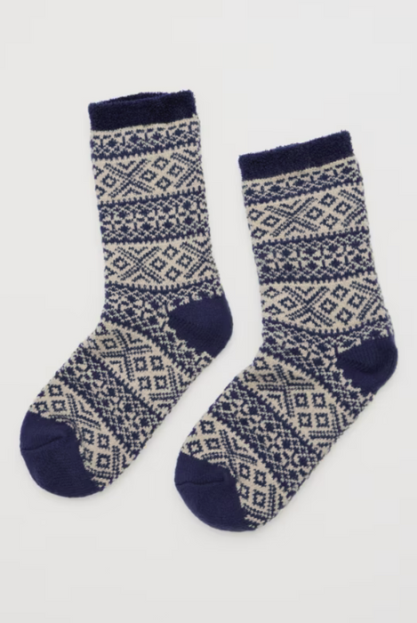 Seasalt Women's Cabin Socks In Falling Flake Maritime
