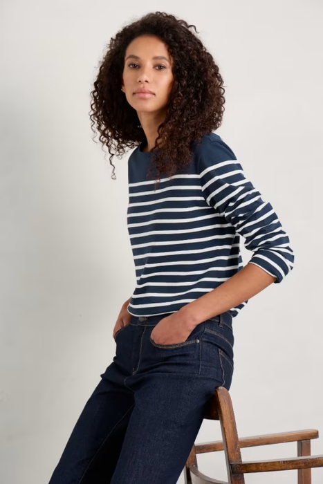 Seasalt Women's Sailor Shirt In Falmouth Breton Maritime Chalk