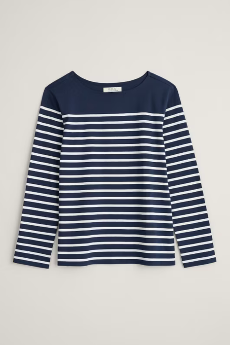 Seasalt Women's Sailor Shirt In Falmouth Breton Maritime Chalk