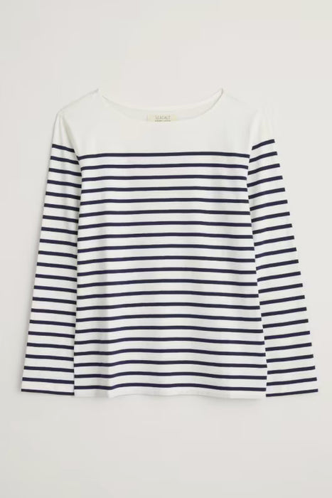 Seasalt Women's Sailor Shirt In Falmouth Breton Chalk Maritime