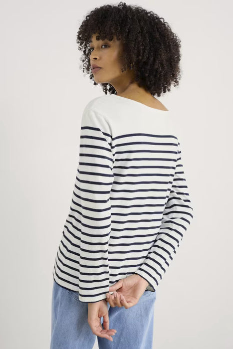 Seasalt Women's Sailor Shirt In Falmouth Breton Chalk Maritime