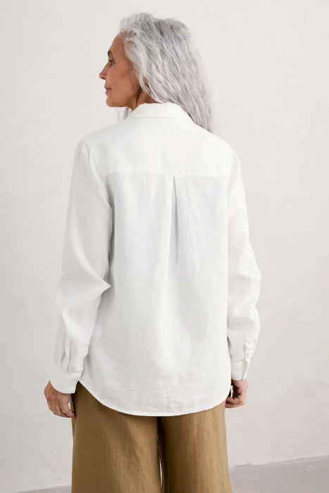 Seasalt Women's Hazel Branch Linen Shirt - Chalk