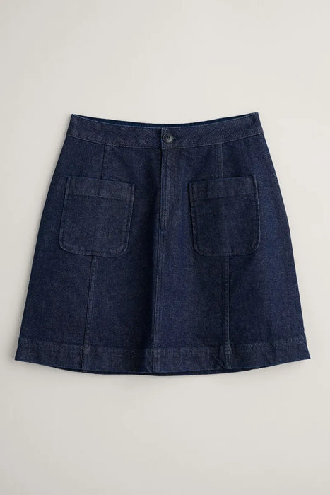 Seasalt Women's Rolling Sands Denim Skirt - Dark Rinse Wash