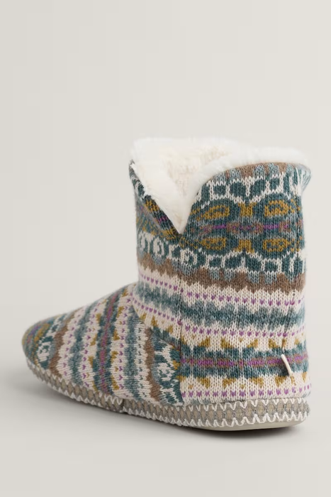 Seasalt Women's Snooze Slipper Booties In Goldfinch Dusky Jade Multi