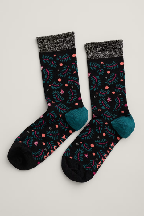 Seasalt Women's Women's Arty Socks In Star Gazing Onyx