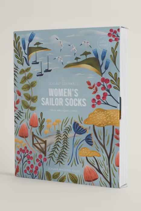 Seasalt Women's Gift Box of 4 Women's Scenic Sailor Socks In Hall Walk Mix