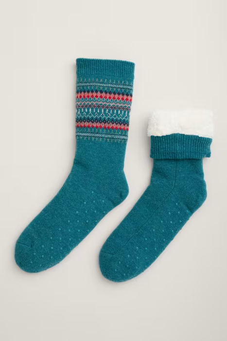 Seasalt Women's House Socks In Spring Fair Lake Mix