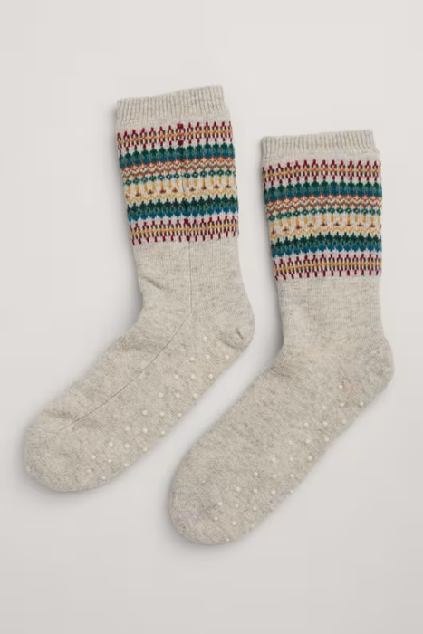 Seasalt Women's House Socks In Spring Fair Aran Mix