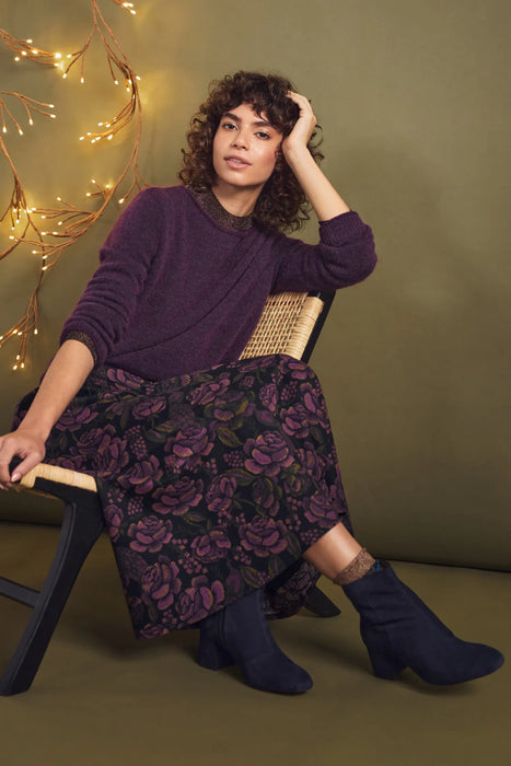 Seasalt Lily Bell Mohair Blend Jumper - Grape