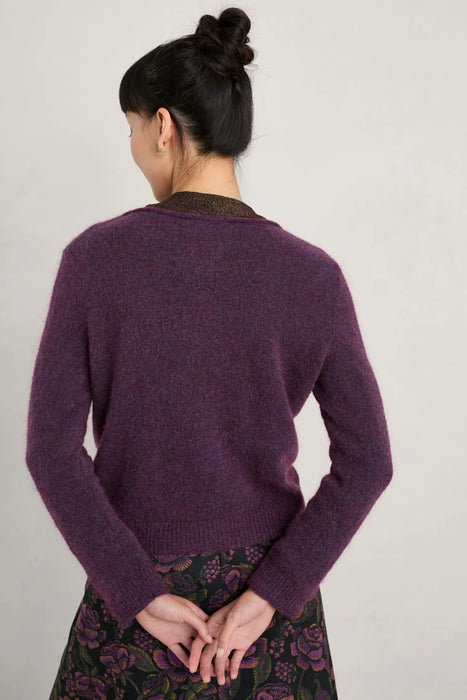 Seasalt Women's Lily Bell Mohair Blend Jumper - Poppy Tapestry Merlot