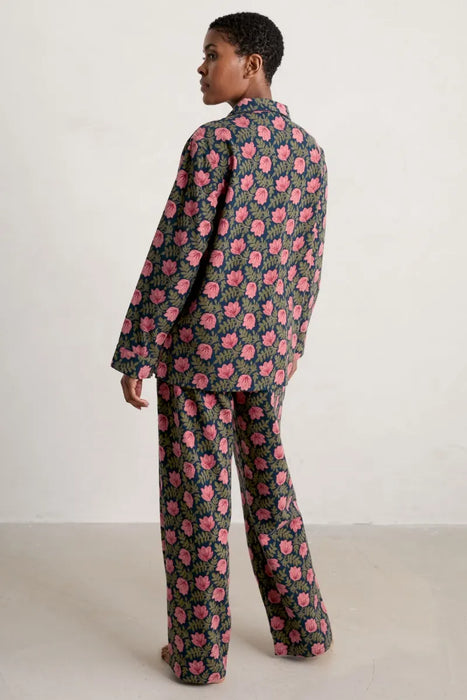 Seasalt Women's Simple Stars Flannel Pyjamas - Tossed Blooms Maritime