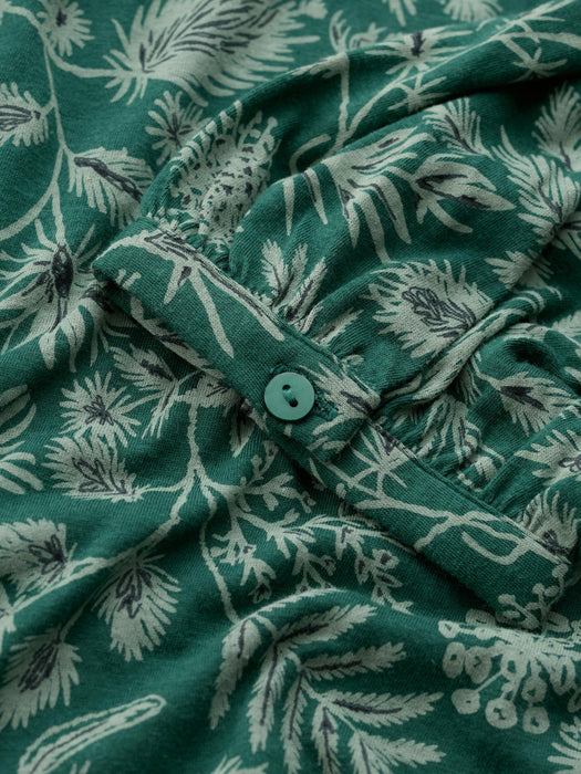 Seasalt Women's 3/4 Embrace Shirt In Woodland Forms Dark Thyme