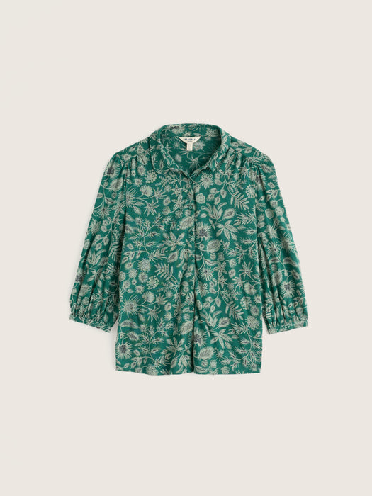 Seasalt Women's 3/4 Embrace Shirt In Woodland Forms Dark Thyme