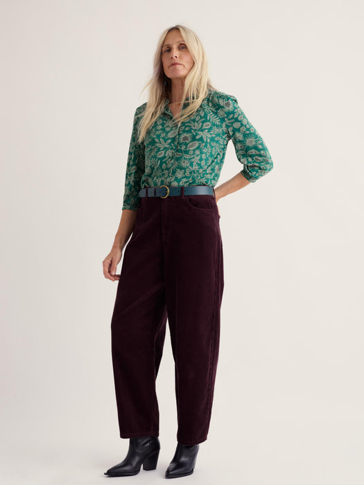 Seasalt Women's 3/4 Embrace Shirt In Woodland Forms Dark Thyme