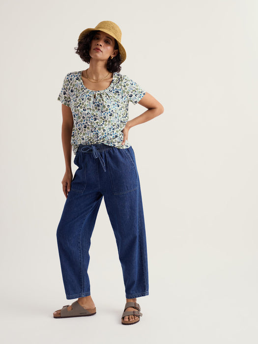 Seasalt Women's Appletree T-Shirt In Beach Blooms Chalk