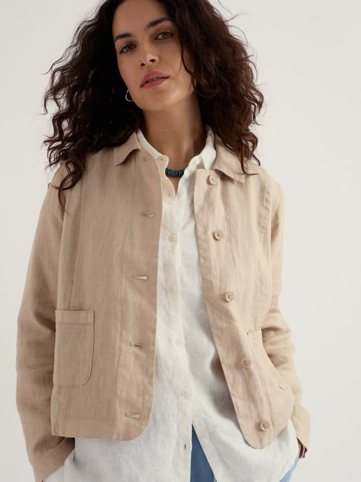 Seasalt Women's Arame Linen Jacket In Whelk