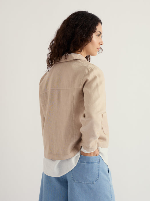 Seasalt Women's Arame Linen Jacket In Whelk