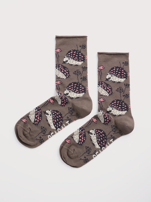Seasalt Women's Arty Organic Cotton Socks In Hedgehog Garden Pottery