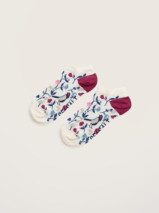 Seasalt Women's Arty Organic Cotton Socks In Sweet Pea Bird Chalk Dust