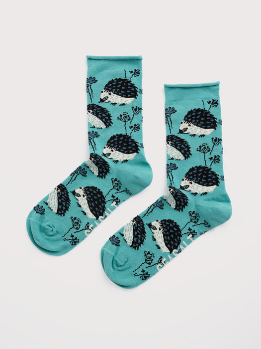 Seasalt Women's Arty Socks In Hedgehog Garden Riverside