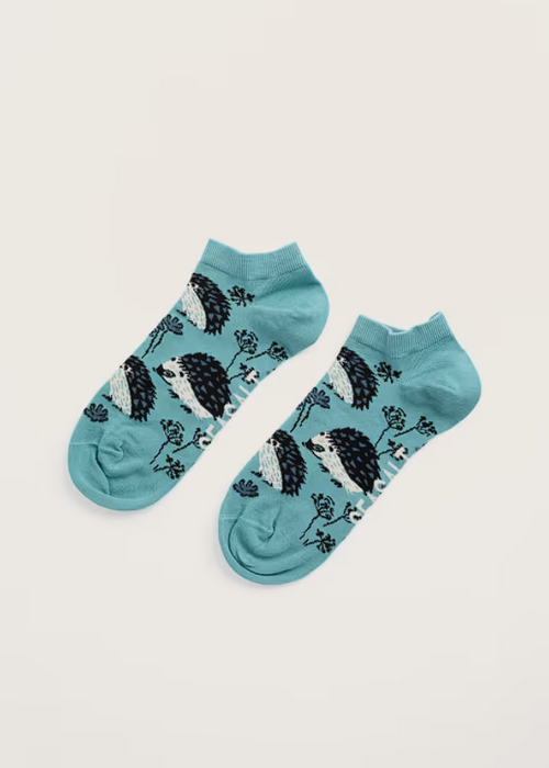 Seasalt Women's Arty Trainer Socks In Hedgehog Garden Riverside