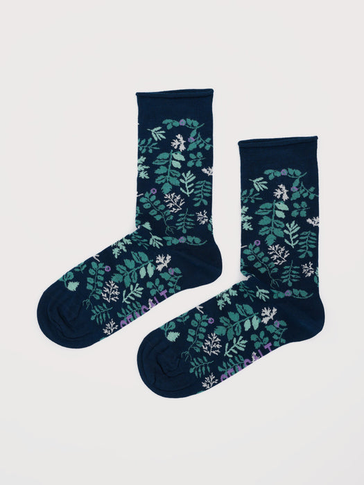 Seasalt Women's Arty Socks In Pressed Herbs Inked