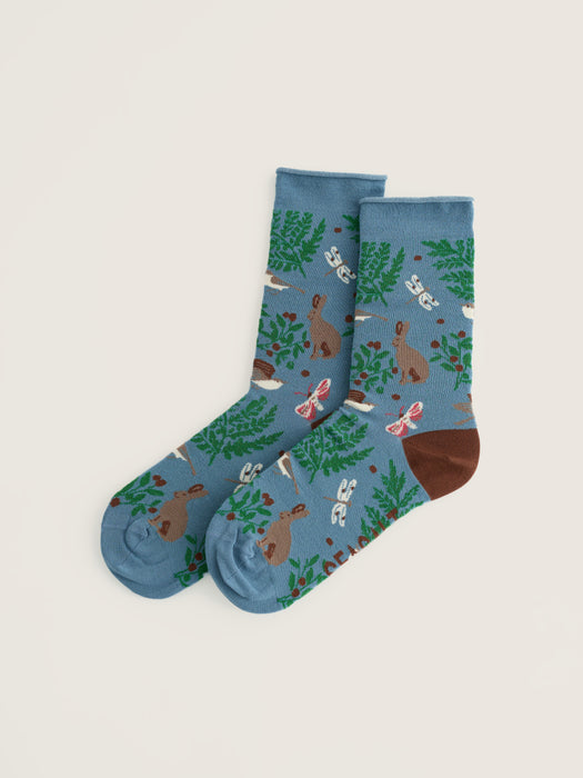 Seasalt Women's Bamboo Arty Socks In Fern Hare Lichen