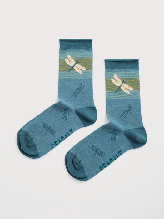 Seasalt Women's Bamboo Arty Socks In Glas Lake