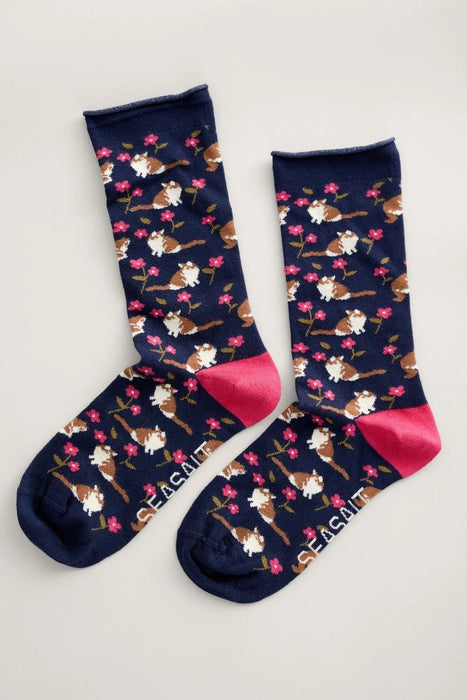 Seasalt Women's Bamboo Arty Socks In Lazy Days Maritime