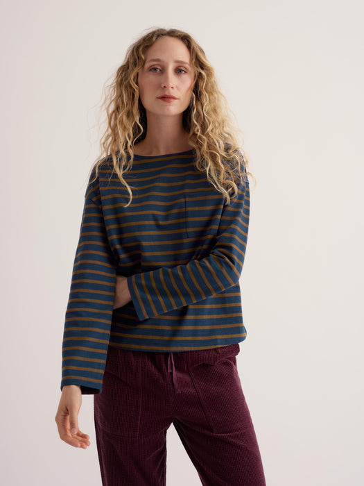 Seasalt Women's Beach Boat Top In Breton Porcini Maritime