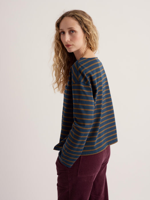 Seasalt Women's Beach Boat Top In Breton Porcini Maritime